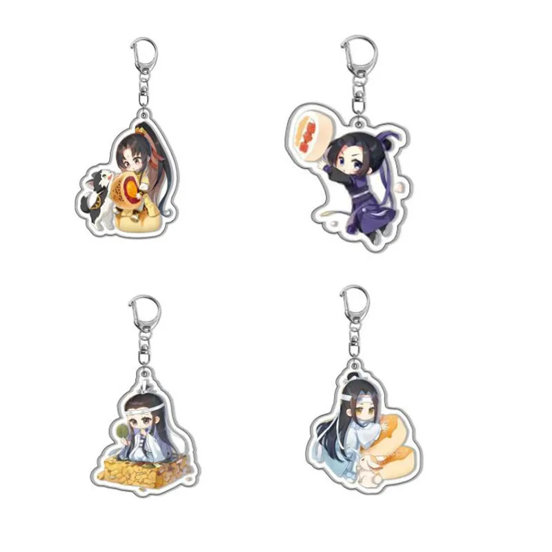 Grandmaster of Demonic Cultivation Keychain Cosplay Figure Keyring Jewelry Mo Dao Zu Shi Cute Fuuny Acrylic Key Chain Souvenirs