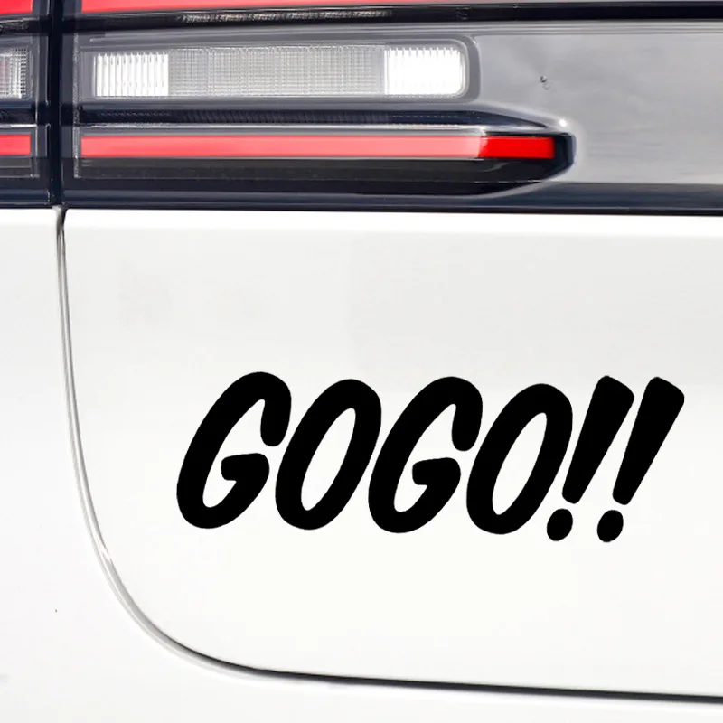 

GOGO Car Stickers Cute Character Text Decals - Universal for Car/Electric Vehicle/Motorcycle, Pink Body Decor Stickers, Removabl
