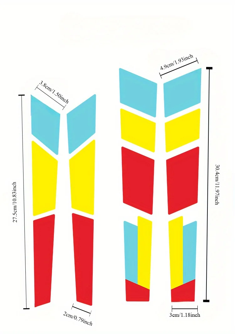 ملصق دراجة الطريق سيارة الشوكة الأمامية والخلفية ثلاثة ألوان ملصق مزخرفة ألياف الكربون الجبهة شوكة دراجة تغيير لون ملصق #3