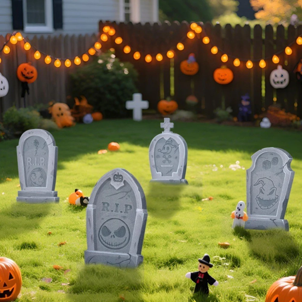 

Halloween Tombstone Decorations for Christmas Nightmare Festival Decor Outdoor Lawn Garden Tombsone Courtyard Sign Supplies