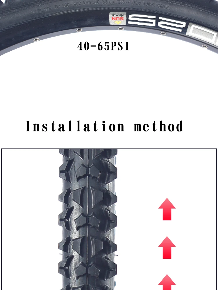 CST Mountainbike-Reifen C1020 Offroad 26 Zoll 26*2,125 Fahrradteile Stahldraht-Reifen Rutschfest und Verschleißbeständig Fahrradreifen – Detail 4