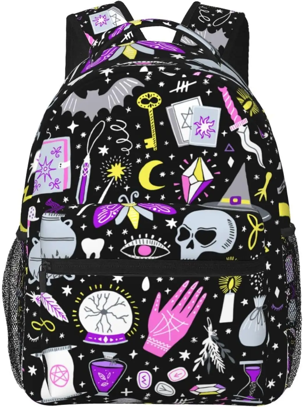 Magical Gothic Witch Goth Backpack For School Laptop Bags Bookbag Big Casual Daypack For Student Girls Boys Kids Teens Travel