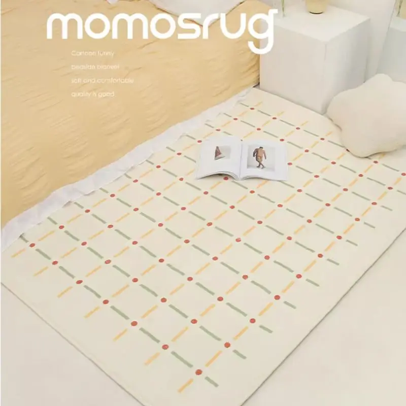 

Plush Bedroom Rugs For Kids Soft White Baby Mat Nordic Fluffy Carpet For Living Room Plaid Hairy Nursery Play Mat For Children