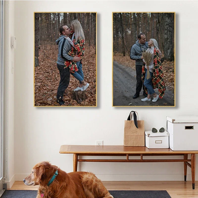 صور مخصصة لوحات بورتريه قماش ، إرسال الصور ، إطار سبائك الألومنيوم ، الزفاف ، فن الحيوانات الأليفة ، ملصقات الطباعة ، الهدايا ، 40 × 60 سم