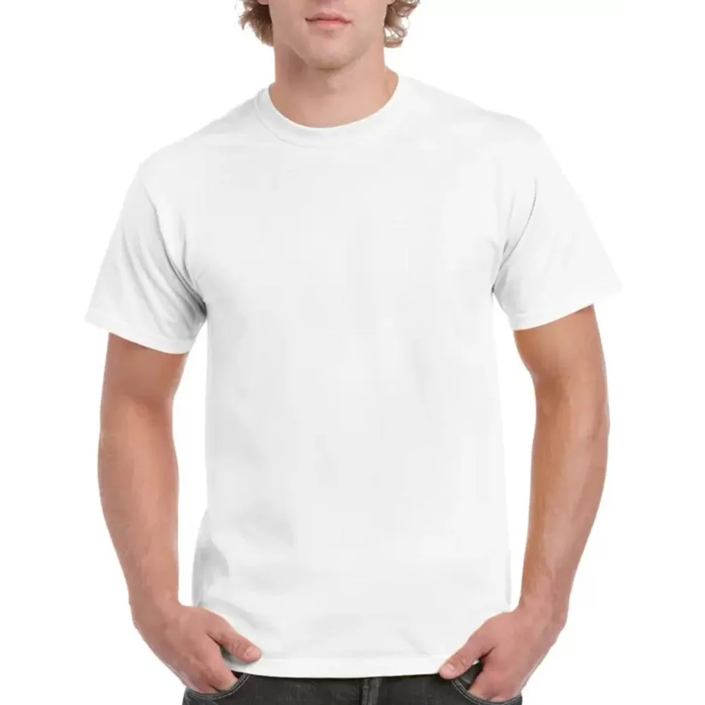 Slight Stretch T-shirt T-shirt Solid Color Male Men No-itch Oversized Tops Regular Short Sleeve Anti-Odor Summer