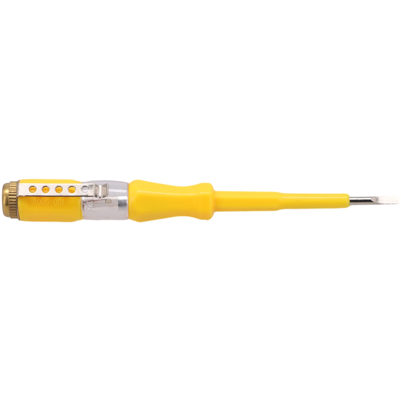 Insulated PVC Test Pen  Slotted Screwdriver Measuring Pen  Neon Light Drill Bit  Anti Slip Handle  Wide Measuring Range