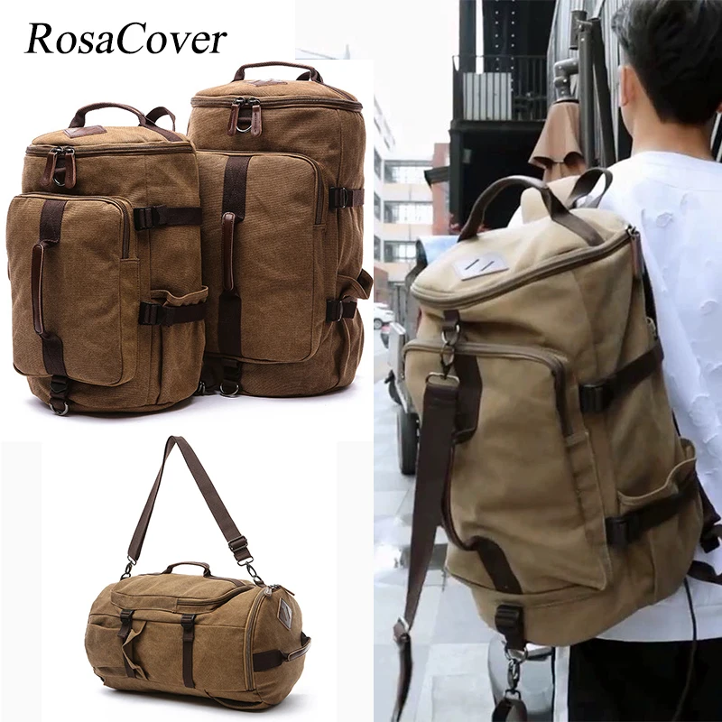 Men's Luggage Backpack Canvas Travel Bags Brand Large Capacity Luggage Bags Weekend Bag Travel Men Large capacity Duffel Mochila