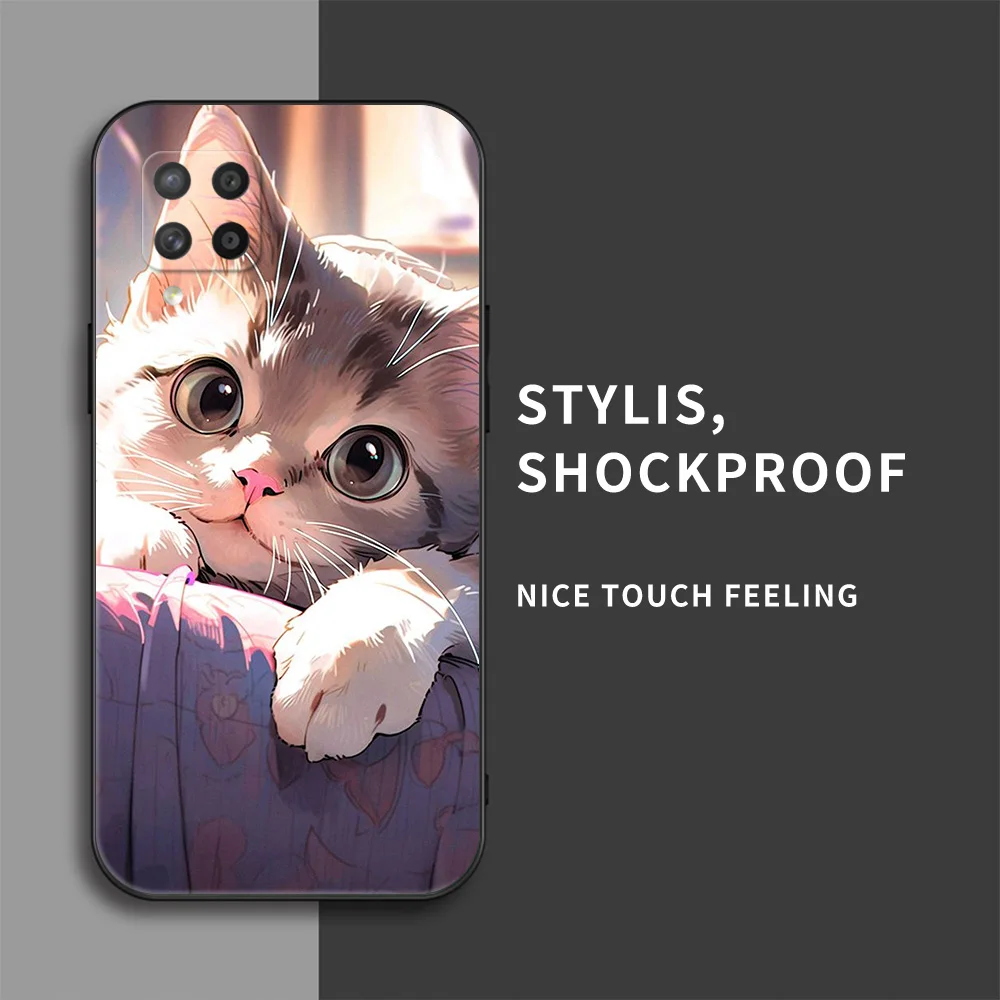 For Samsung Galaxy A42 5G Case For GalaxyA42 A 42 5G SM-A426B a426 Phone Cover 6.6inch black tpu case amazing cool cats pets