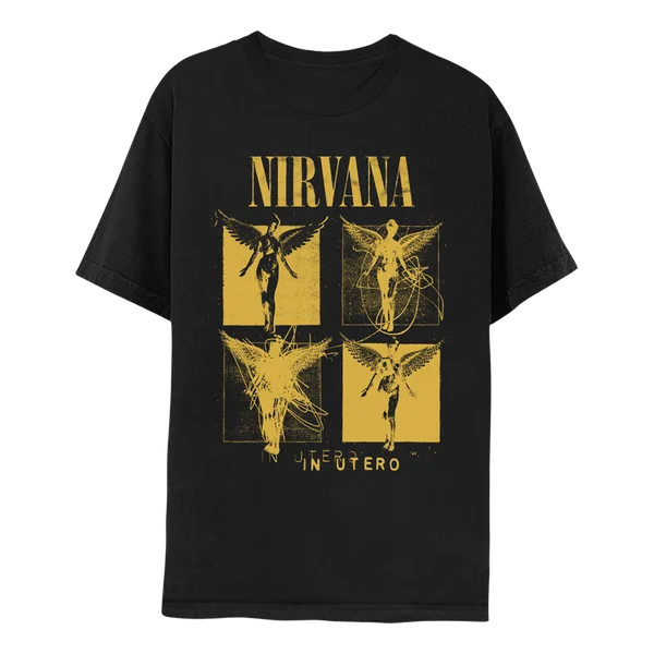 เสื้อยืดกราฟิกโลโก้หน้ายิ้มคลาสสิกของนิรวานา – เสื้อผ้าผ้าฝ้ายพิมพ์ลายสัญลักษณ์วงดนตรีอันโด่งดังของกรันจ์ร็อคสำหรับแฟนๆ นิรวานา