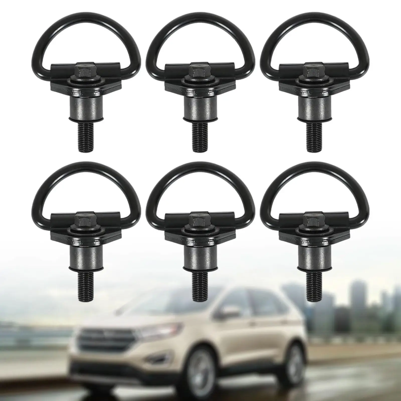 

6 Pieces Cargo Tie Down Anchors Hooks Heavy Duty Professional Accessory Replacement Metal V550A74-ad for Transit 150