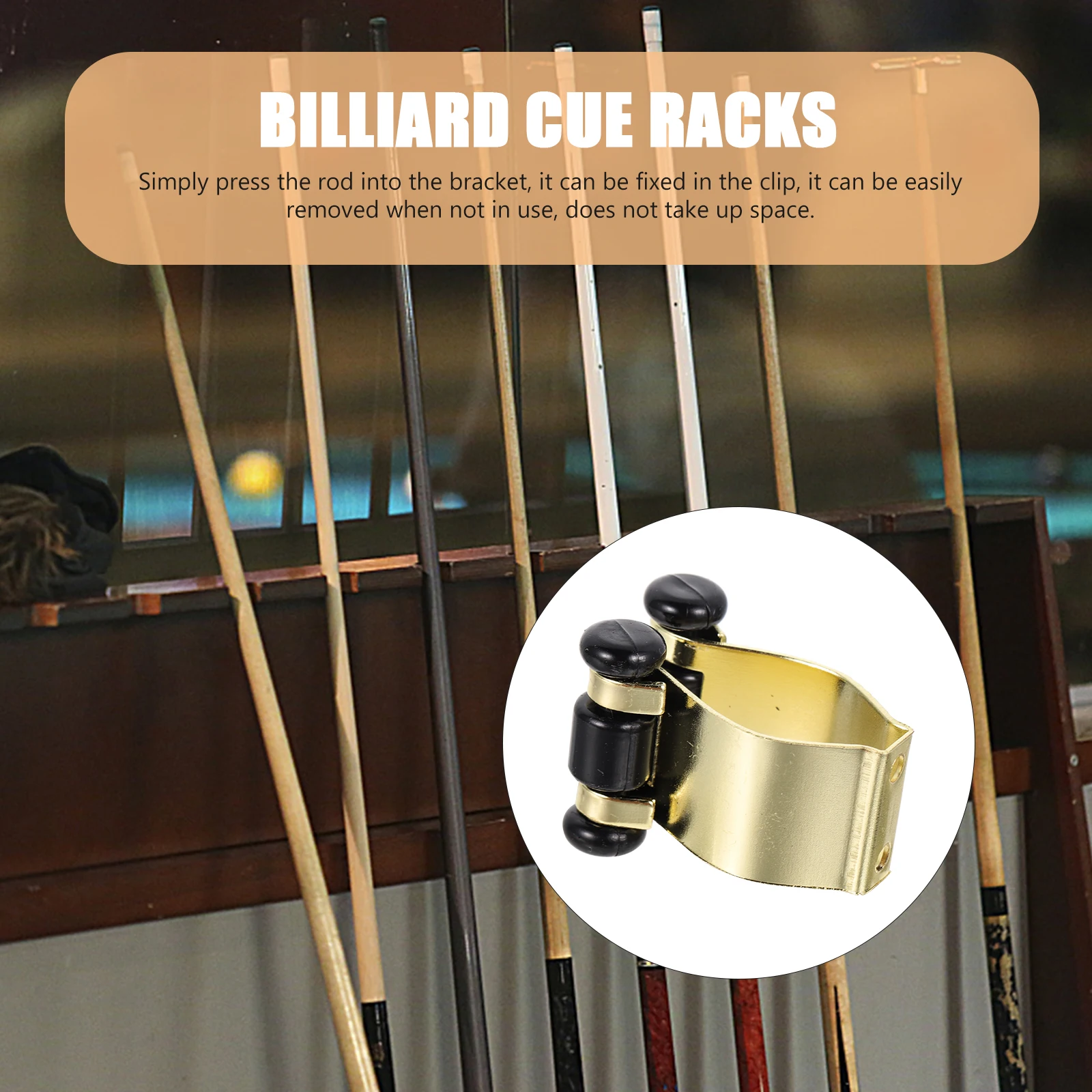 

4pcs Rod Holders Pool Cue Brackets Fishing Pole Clips Club Racks Adjustable Metal Rack For Outdoor Billiard Cue Stand Light