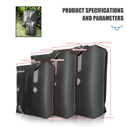 Imagen 2 del producto Bolsa de compresión al vacío reutilizable, bolsa de almacenamiento al vacío para maletas y mochila, bolsas de vacío ahorradoras de espacio, impermeables