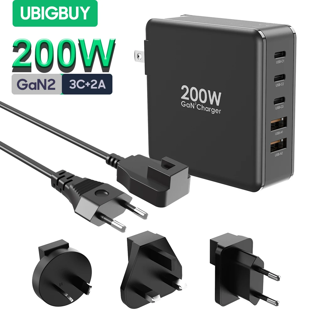 ubigbuy-cargador-gan2-de-200w-adaptador-tipo-c-de-carga-rapida-pd30-100w-pps-45w-usb-c-para-thinkpad-dell-xps-iphone-samsung-qc30