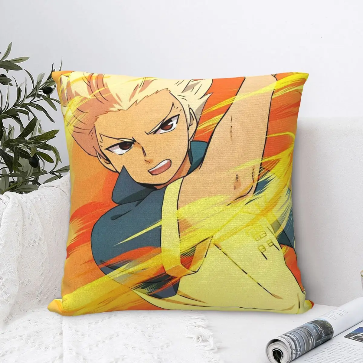 Inazuma Eleven Anime Pillowcase Double-sided Printing Cushion Cover Decorative Throw Pillow Case Cover Home Zippered 45*45cm