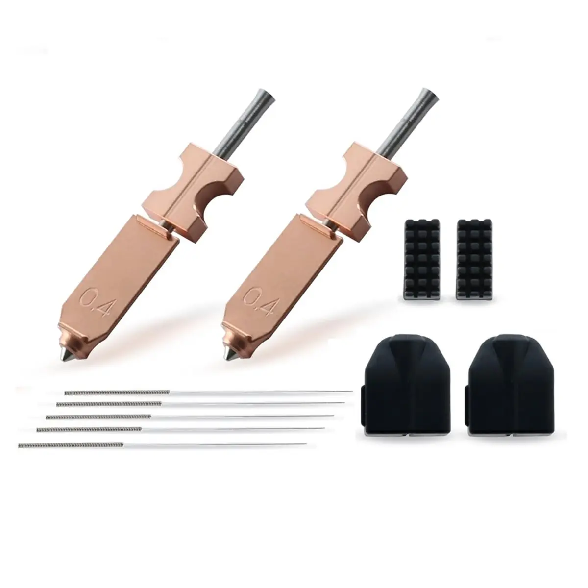 L70A 2Pack 0.4MM AD5X Quick-Detachable Nozzle for AD5X Hotend Kit, with Silicone Socks/Nozzle Cleaning Kit