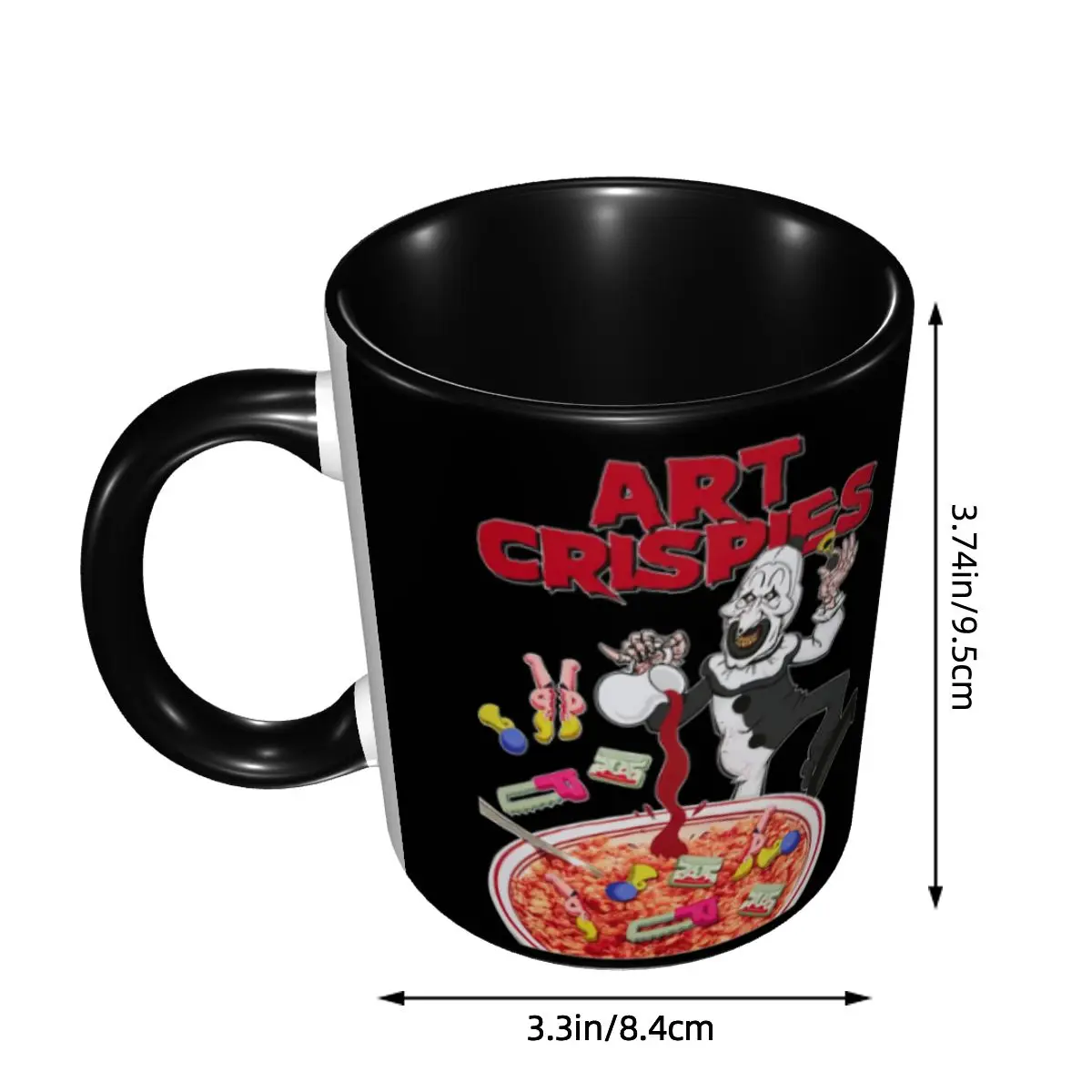 Art Crispies Terrifiers Halloween Horror Movie Mug Custom Ceramic Coffee Mug Creative Present