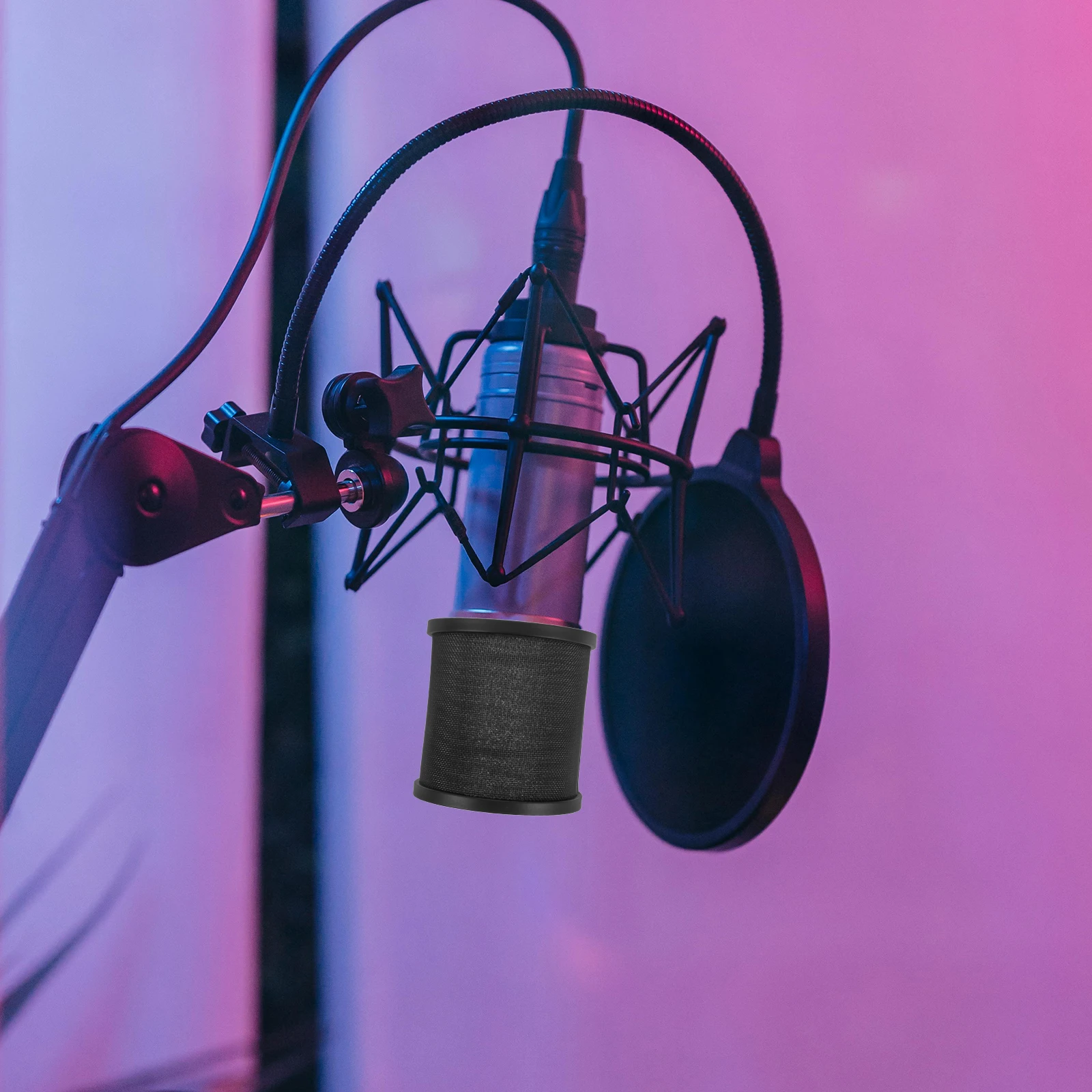 

U Shaped Double Layer Pop Filter Soundproof Cover for Mics Noise Isolation Ideal Recording Studios Live Streaming