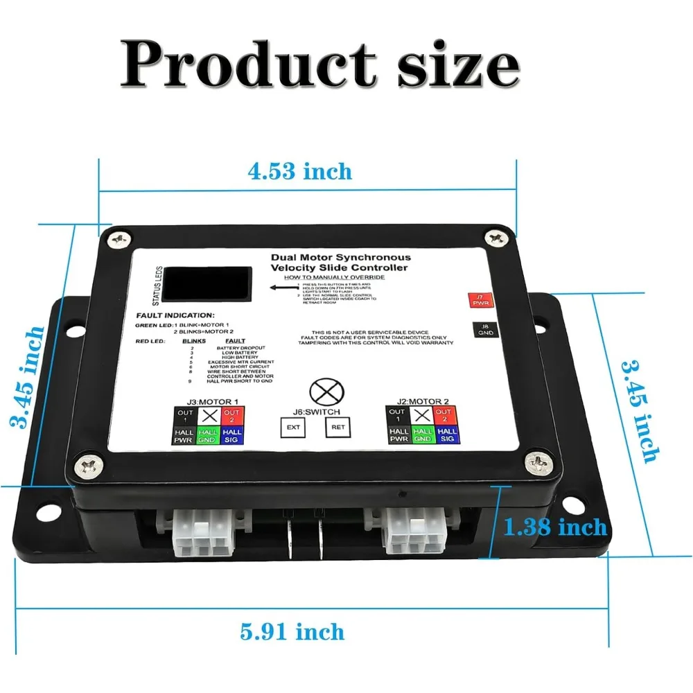 13398-DO Dual Synchronous Velocity Slide Controller for Various in-WallSlide-Outs Controller V-Sync II Replaced 13398-C2 Version