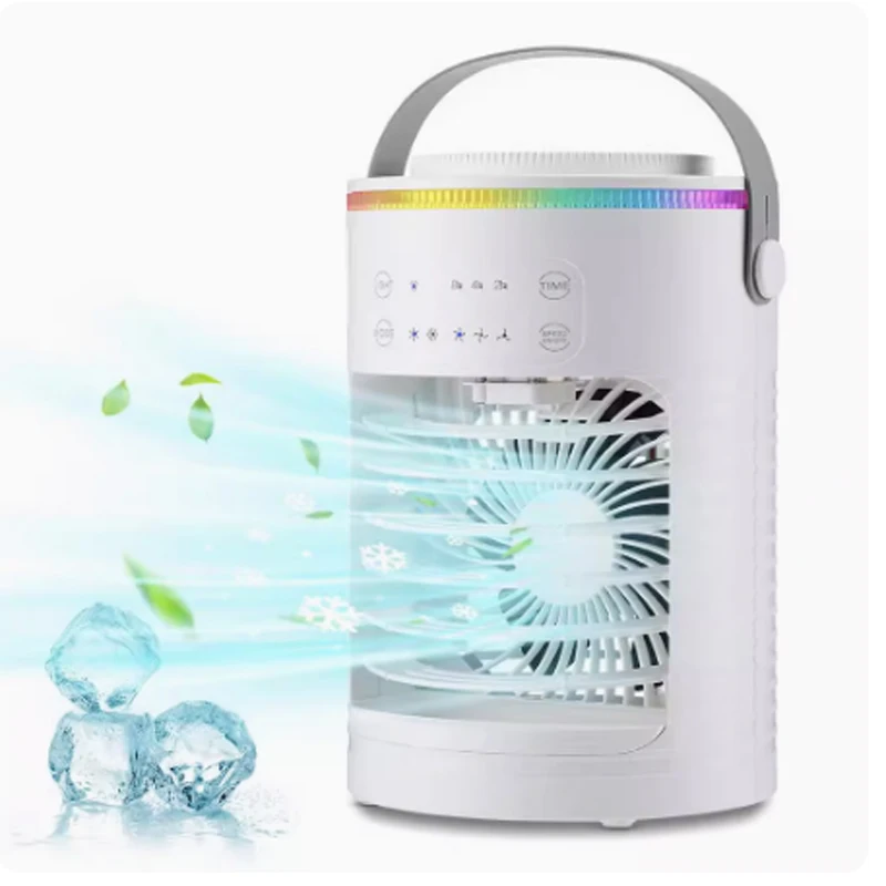 Portable Cold Fan for USB Mini Air Cooler for Home Office Desk Cooling Fan with Mist Spray and Water Cooling for Small Spaces
