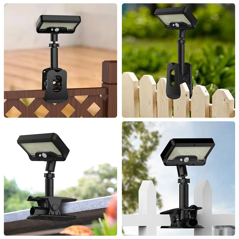 92 LED Solar Clip-on Motion Sensor Lights, LED Street Light, IP65 Waterproof Wall Lamp, for Camping Garden Yard Tent Patio Outdo image 6