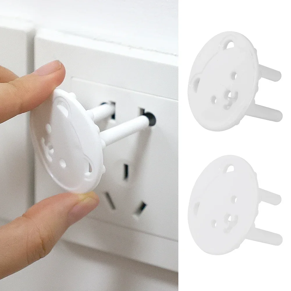 8pcs Safety Electric Socket Outlet Plug Protection for Child Cute Bear Power Socket Cover Plugs Anti Electric Shock Plugs Kids