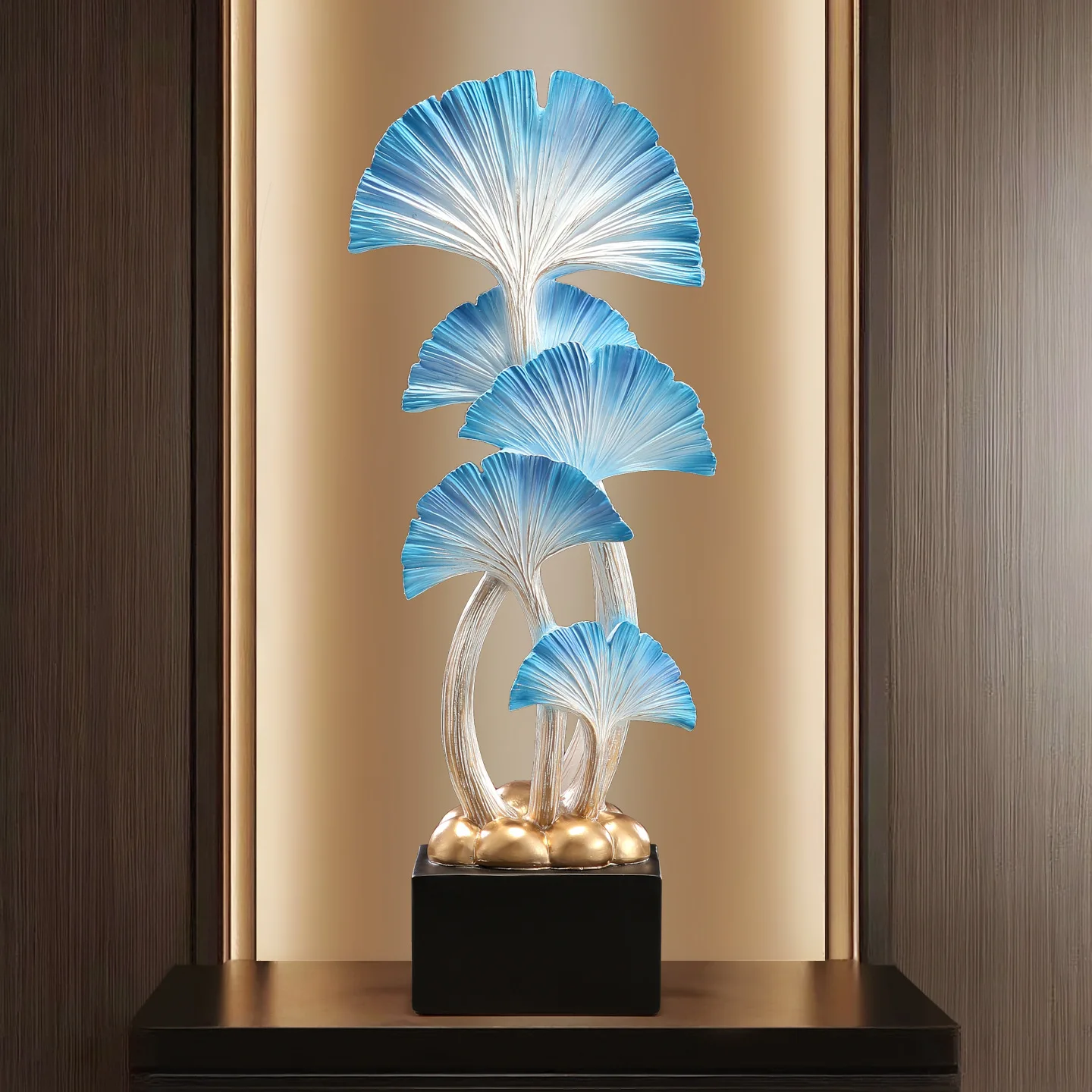 Large leaf has success ginkgo biloba ornaments home living room entrance high-end handicrafts housewarming opening gifts
