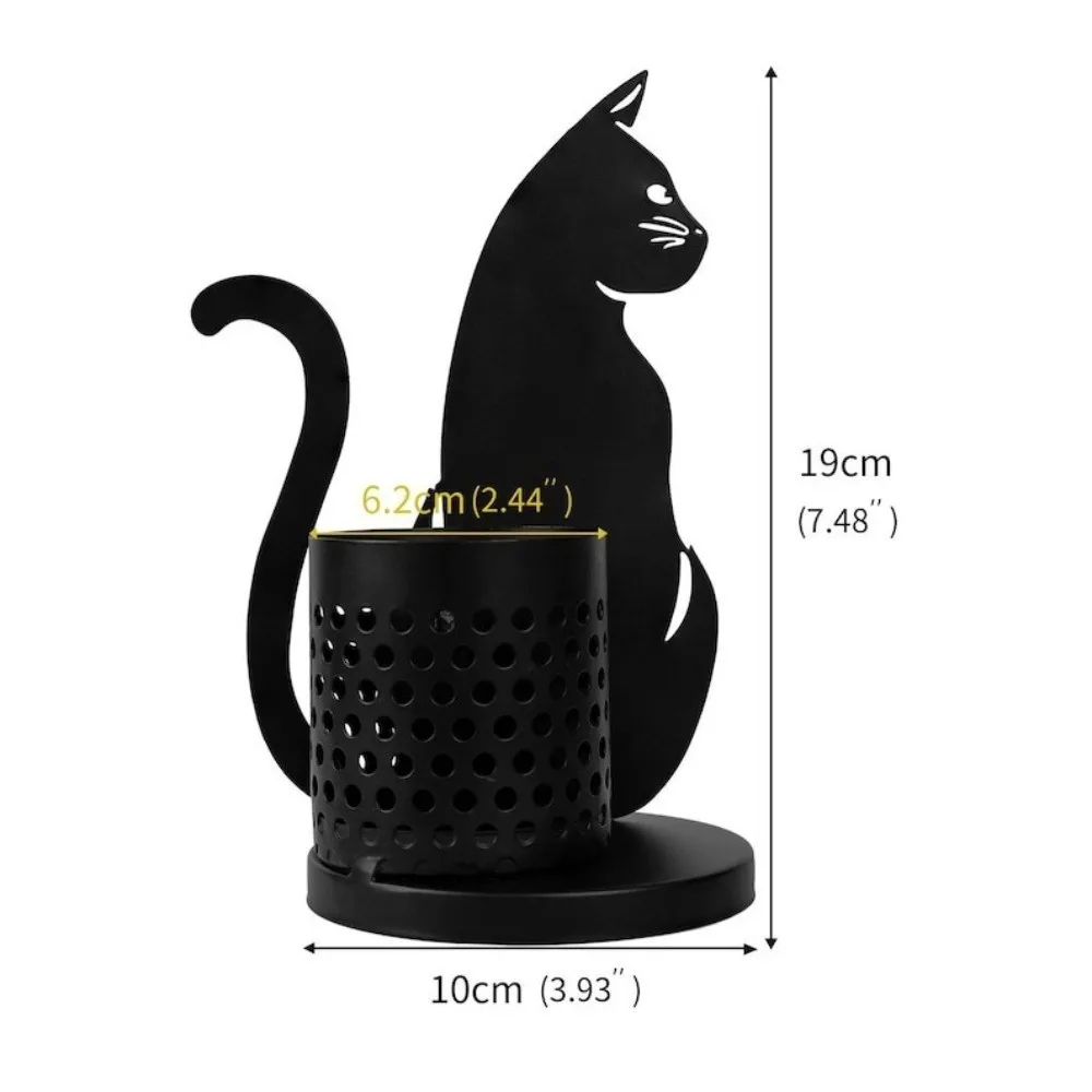 Creative Cute Cat Metal Pen Holder Home Decor Desk Storage Animal Pen Holder Pencil Holder Home