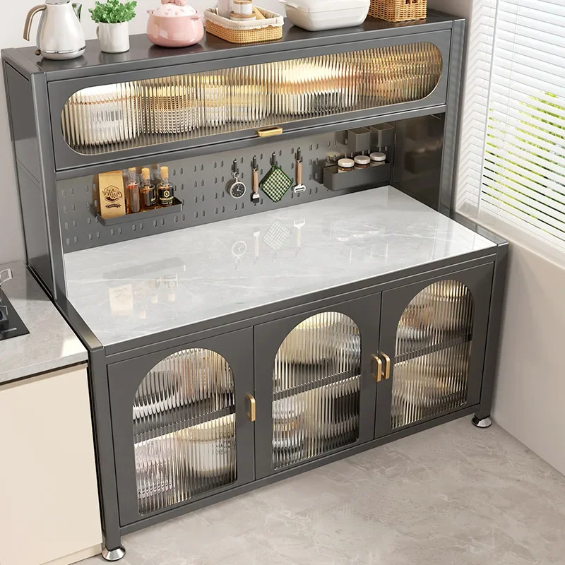 Slate kitchen rack floor-to-ceiling multi-layer household dining edge multi-functional wall integration