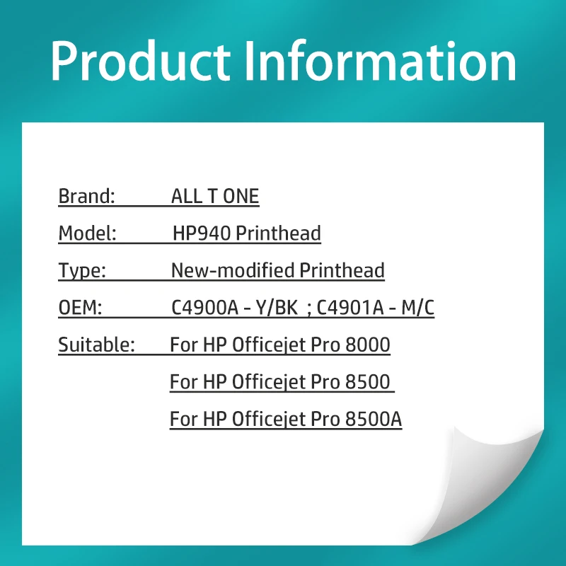 2PCS C4900A C4901A For HP 940 Printhead 940 HP940 Print Head For HP Officejet Pro 8000 8500 8500A Printer Cabeça BK/Y C/M images - 6