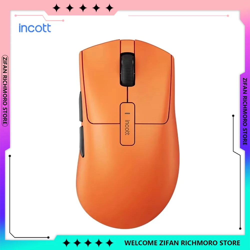 Incott G24 G24Pro Paw3395 Sensor Hot Swap Lightweight Gaming Mice Dual Mode Low Latency Wireless Mouse Gaming Accessories