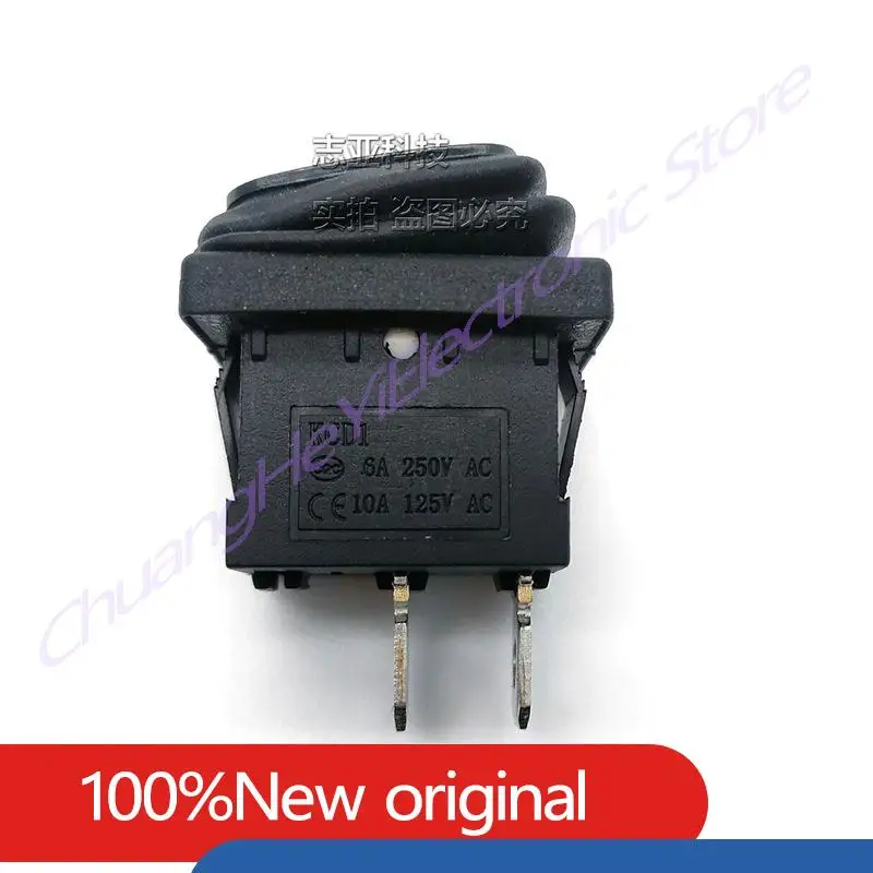 1-10Pcs/Lot Factory Direct Ship Switch KCD1 Water, Oil and Dust Proof 2 Pin 2 Gear 6A 250V 10A 125V Warping Switch