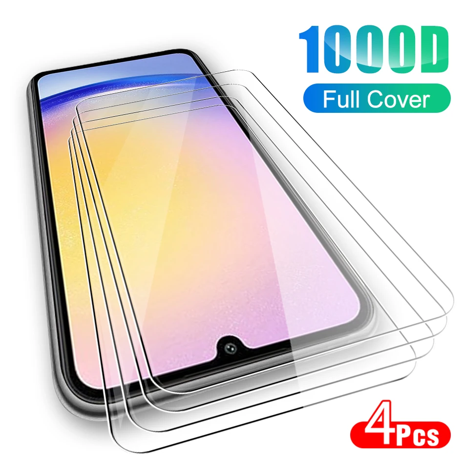 4 Uds protector de pantalla para Samsung Galaxy A25 5G vidrio templado para Samsung A25 A 25 25A SamsungA25 SM-A256B 6,5 pulgadas