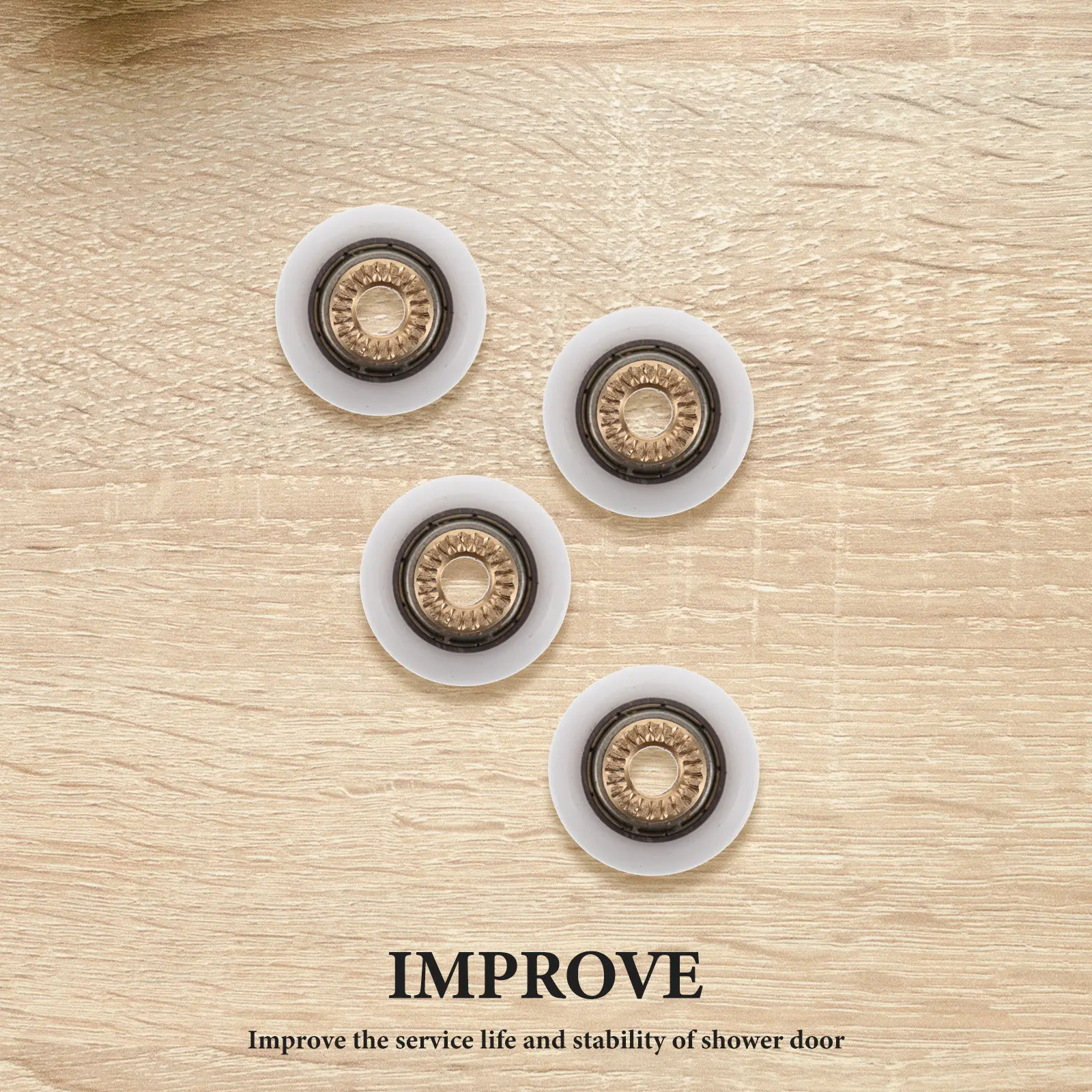 

4Pcs Shower Door Rollers Enhanced Stability Long Lasting Performance Sliding Door Wheel Replacement Parts for Bathroom