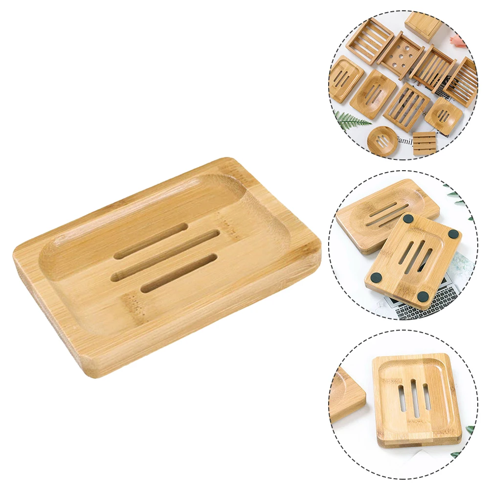 

3pcs Natural Wooden Tray for Bathroom Stand Kitchen Bathtub Rest Holder Stand Rustic Soap Soap Holder Dish