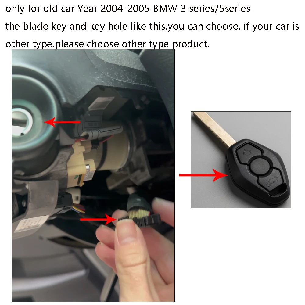 Lower trims Upgrade Keyless Ignition For 2004 5 Series 2004 3 Series Blade Key Type Keyless Entry Remote Start