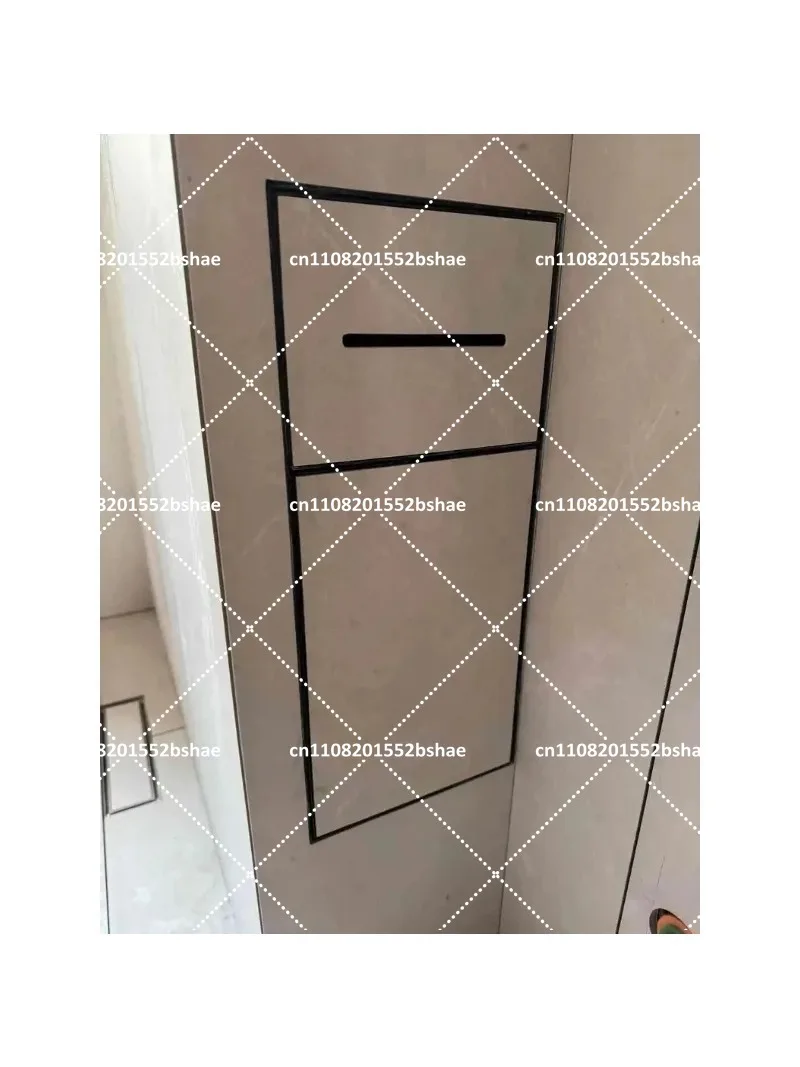 Stainless Steel Concealed Trash Can for Bathroom Recessed Niche Tissue Box Next to Toilet