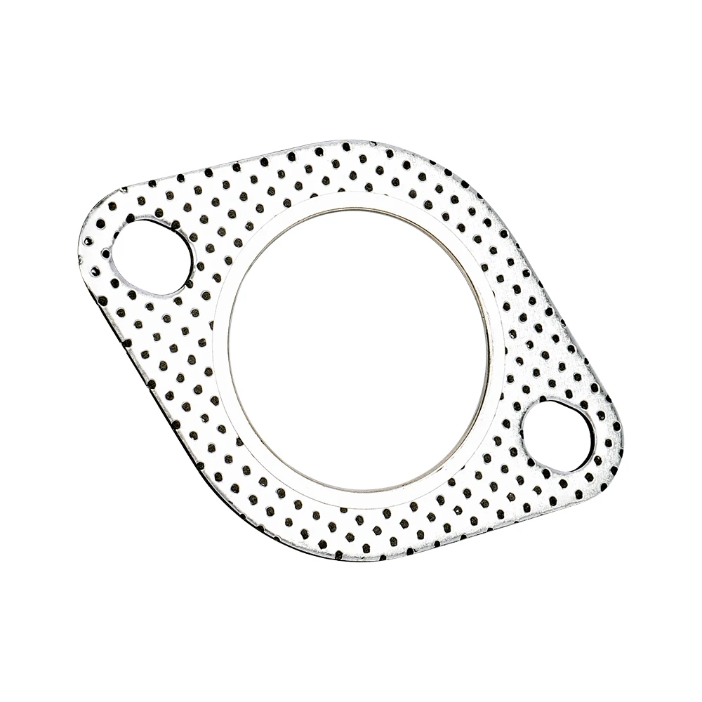 Universal Car Exhaust Downpipe Flange Gasket 2.0/2.16/2.36/2.5/2.75/3.0 Inch Exhaust Pipe Intake Tube Gasket Two Holes 5/pack