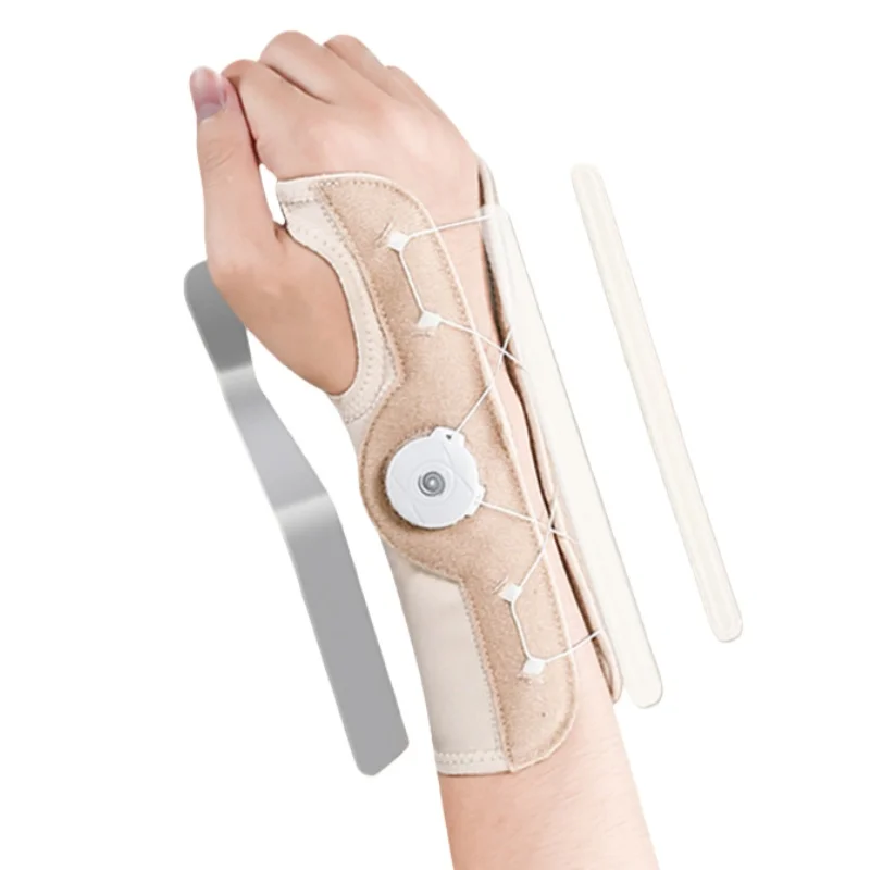 1PC Wrist Support Brace for Carpal Tunnel Night Sleep Hand Support Brace with 3 Splints & Adjustable Knob,for Tendonitis,Sprains