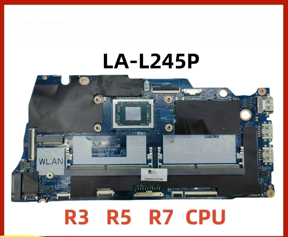 GDM54 LA-L245P For  Inspiron 15 3515 Laptop Motherboard with R3-3250U R5-3450U R7-3700U CPU 100% Test OK