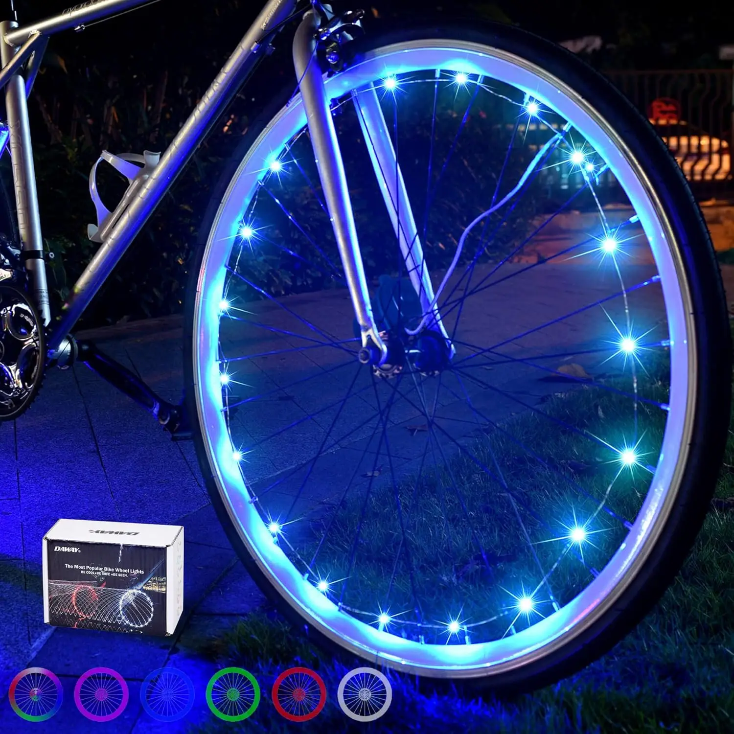 

Ultra-Bright LED Bike Wheel Lights - Waterproof, 2 Modes, Easy Install, Fun Night Riding Accessory for Kids & Adults