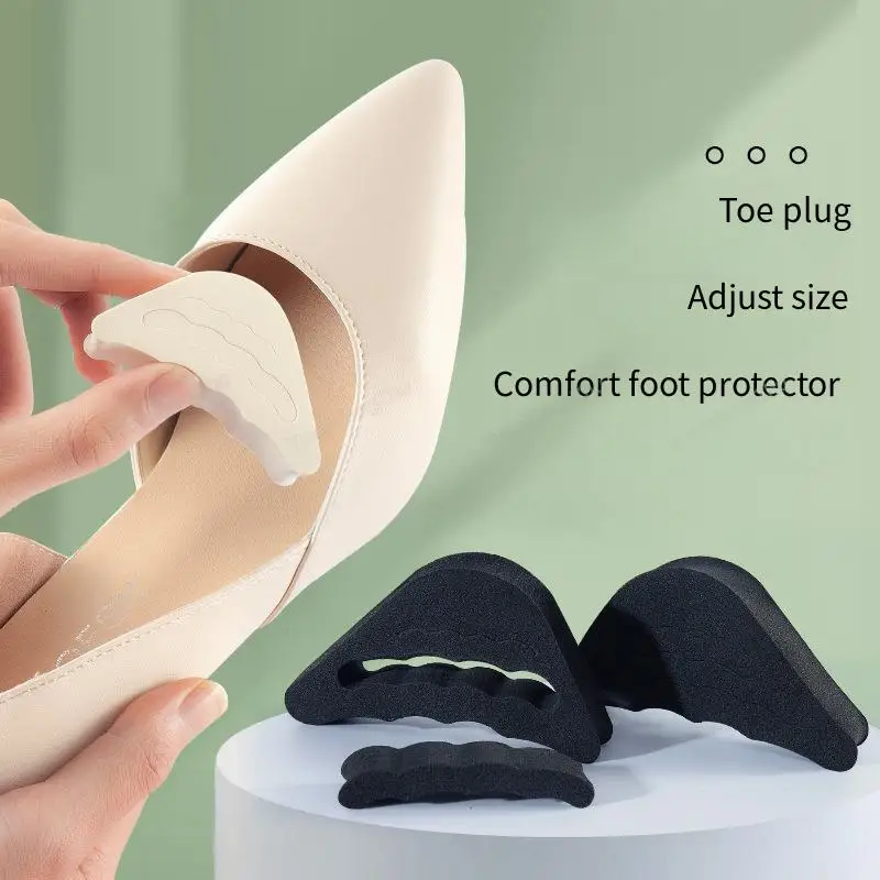 Women High Heels Toe Plug Comfortable Soft Insoles Forefoot Shock-Absorbing Toe Box Cushion Foot Care Products Shoe Accessories