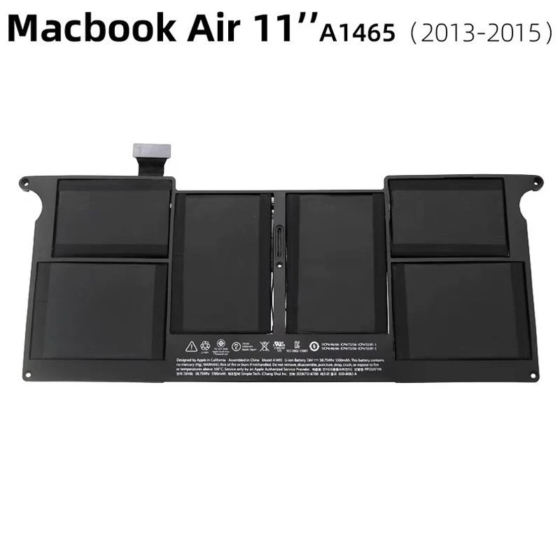 

Аккумулятор A1495 для ноутбука Apple MacBook Air 11 дюймов, A1465 2013-2015 MD711LL/A MD711/A MD712/A MD711/B MD712/B 7,6 в 38.75 Вт/ч/5100 мАч