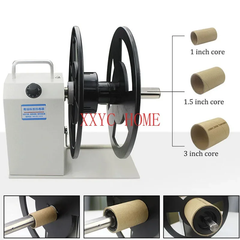 

matic Label Rewinding Machine Adjustable Speed Label Rewinder Self-adhesive Bar CodeTag Rewinder