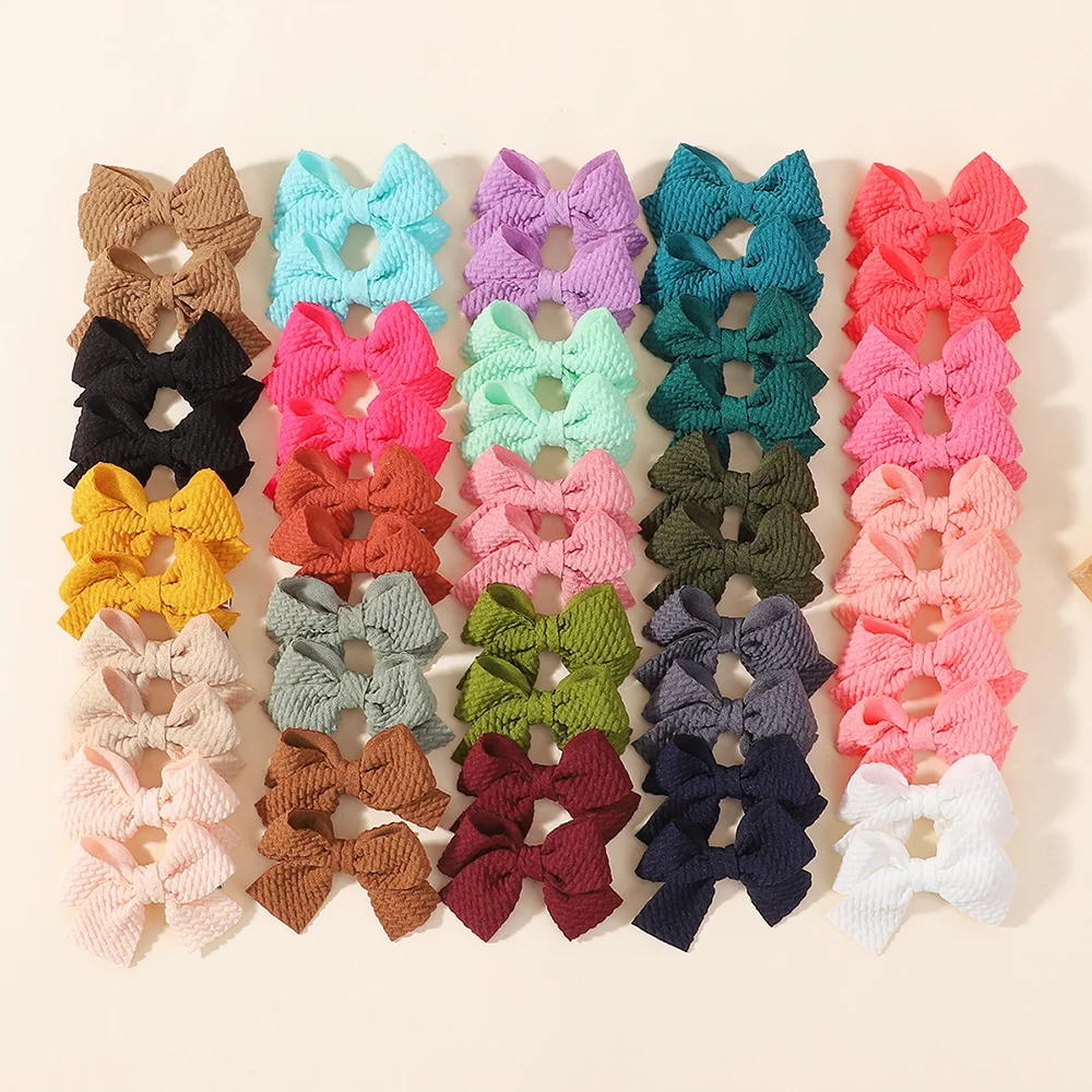 10-teiliges Haarspangen-Set aus Waffelstoff mit Schleife, 10 Stück, für den täglichen praktischen Haar-Accessoires für Kinder, süßes Haarspangen-Set für Mädchen