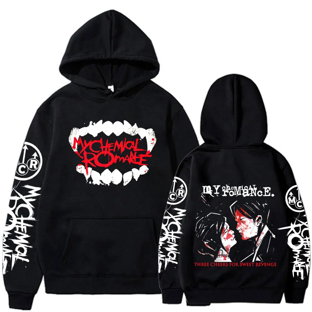 My Chemical Romance Three Cheers for Sweet Revenge Hoodies Black Parade Punk Emo Sweatshirts Men Women Fleece Warm Pullovers Y2K