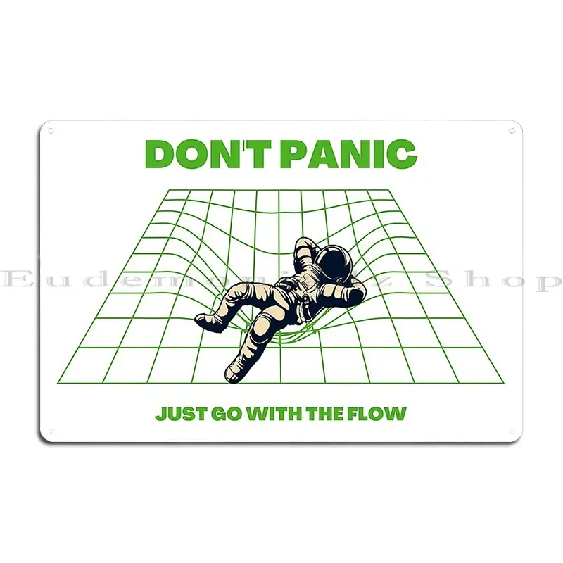 Don T Panic Metal Sign Custom Living Room Vintage Cinema Custom Tin Sign Poster