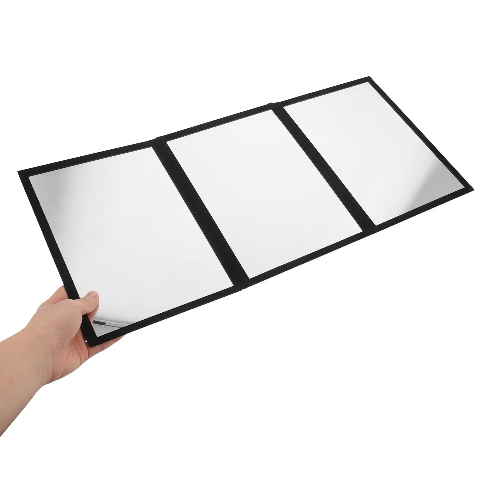 

Magician 3-Way Practicing Mirror Tri-Fold Design for Stage Performance Illusion Rehearsal Trick Card Coin Mirror Magician