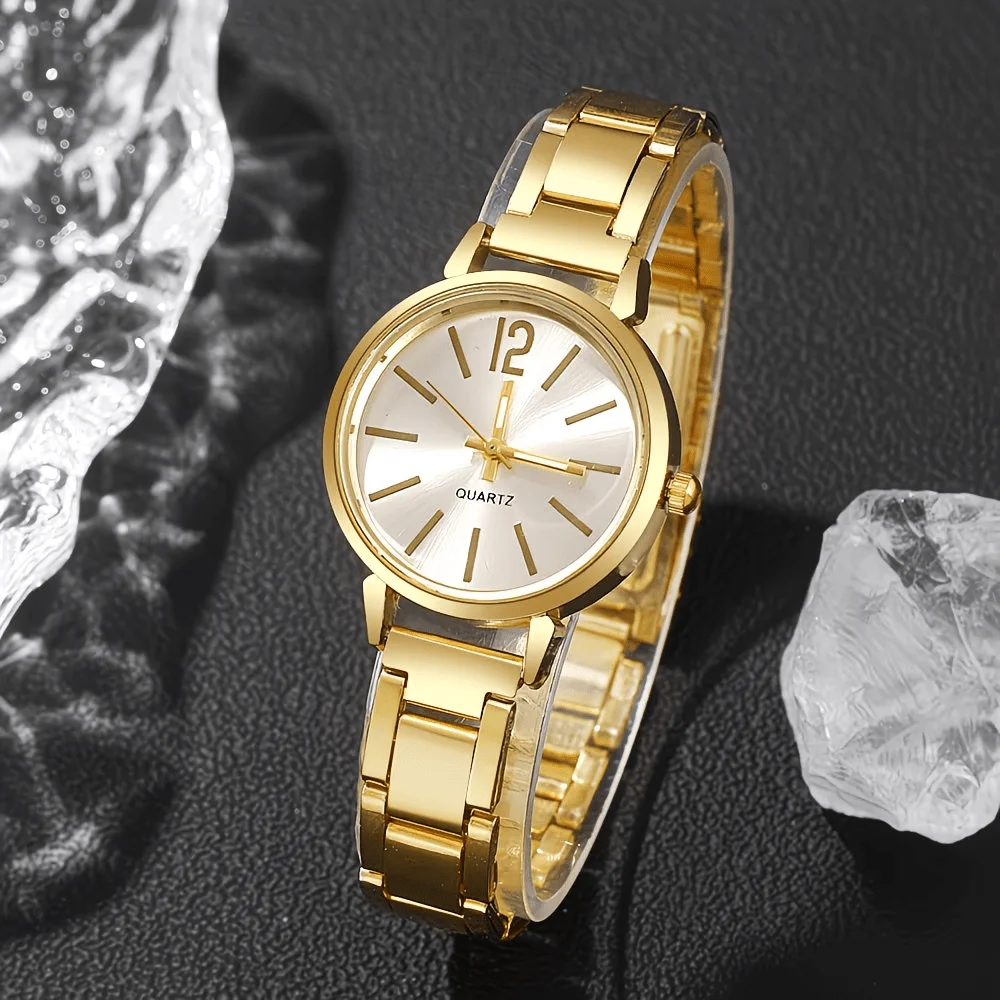 4PCS Ladies' Elegant And Fashionable Watch Set, The Perfect Choice For Halloween, Christmas, Thanksgiving, And Ramadan Gifts
