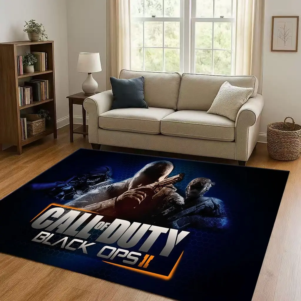 COD Ghost Simon Classic Gun Game Call of Duty Living Room Non-Slip Area Rug Carpet for Bedroom Playroom Sofa,Home Decor Doormat