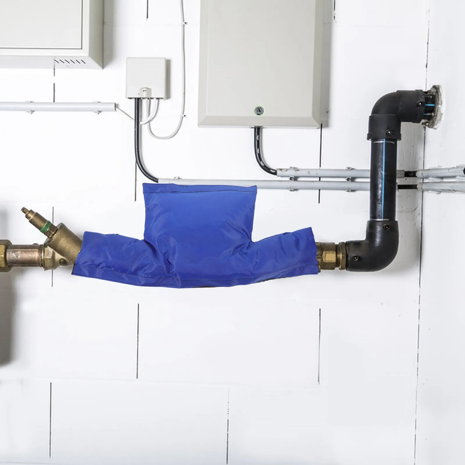 

Комплект из 2-х утепленных чехлов для счетчиков воды и труб, защита от мороза, влаги и УФ-излучения для использования на улице зимой